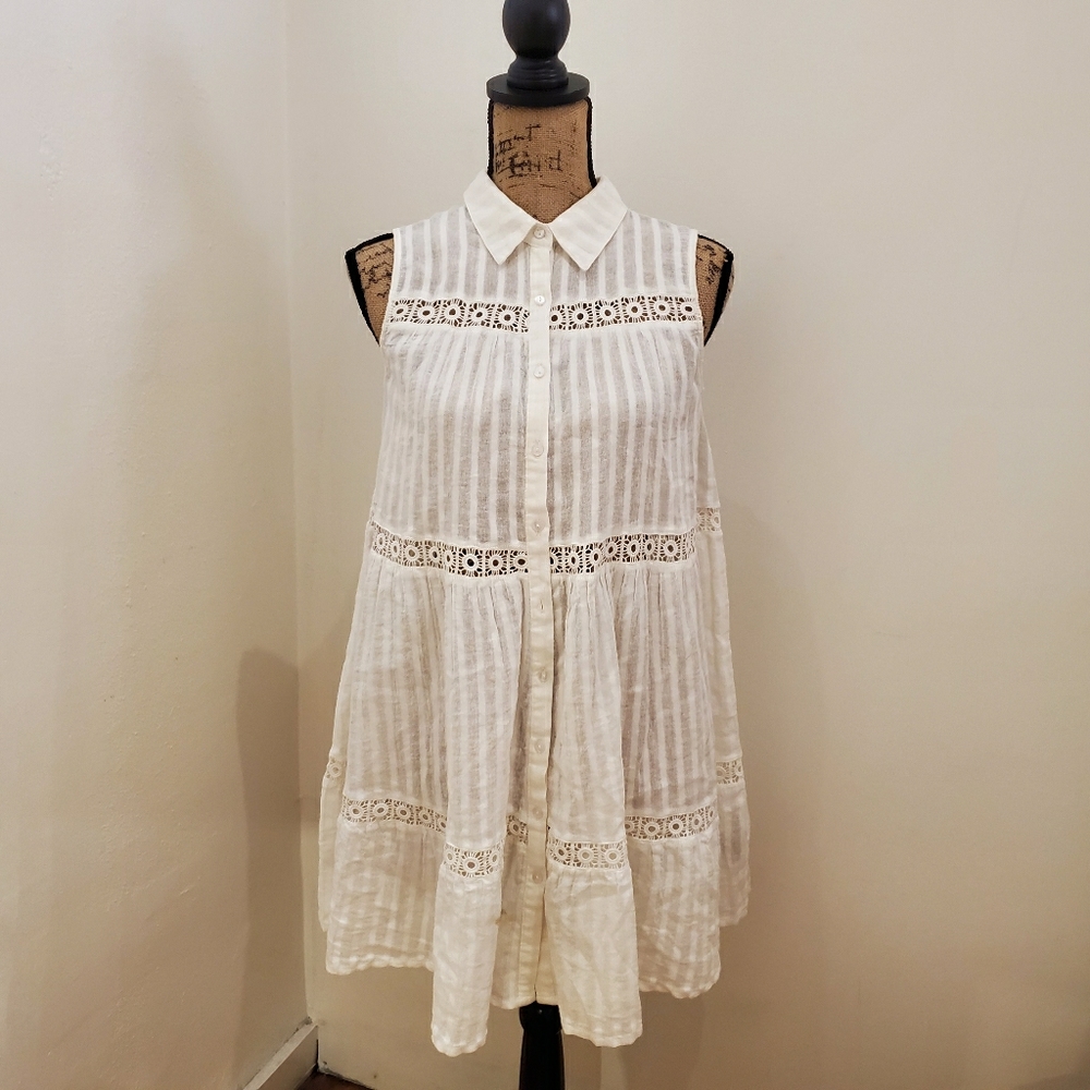 Charlie Paige Button Down Collared Dress